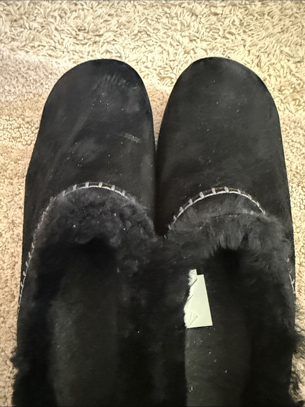 Merrell Black Faux Fur Slip-On Women's Slippers